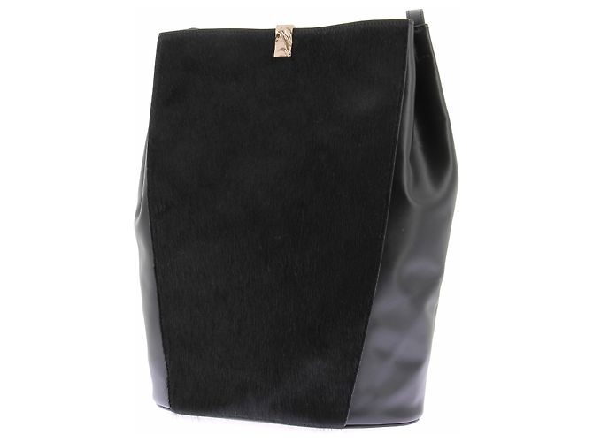 Autre Marque Borsa "Odile" in pelle nera Nero - vista 5