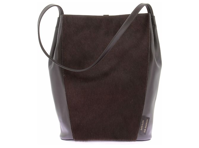 Autre Marque Borsa 'Odile' marrone in pelle - vista 2