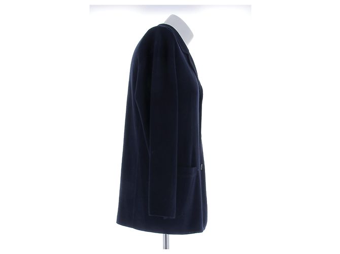 Yohji Yamamoto Marine Strickjacke Marineblau - Ansicht 3