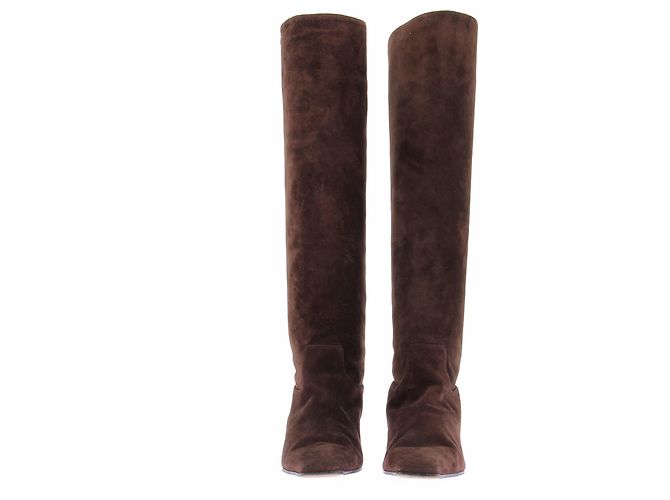 Khaite Botas de ante marrón Castaño - vista 4