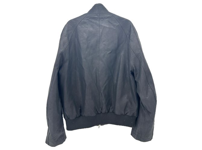 Autre Marque SIMPLE PROJECT Black Leather-Effect Jacket XL - view 2