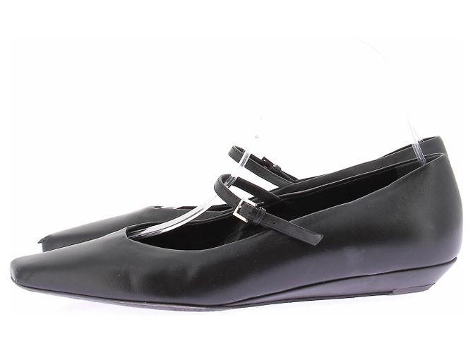 Autre Marque Bailarinas negras de cuero Negro - vista 3
