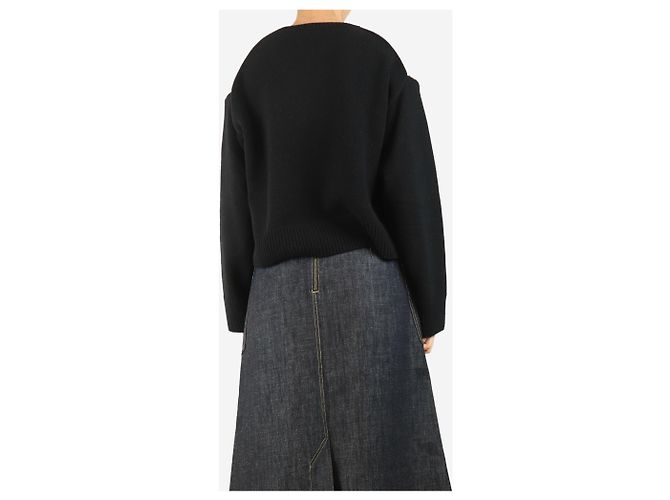 Ganni Pull court argyle noir - taille S - vue 2