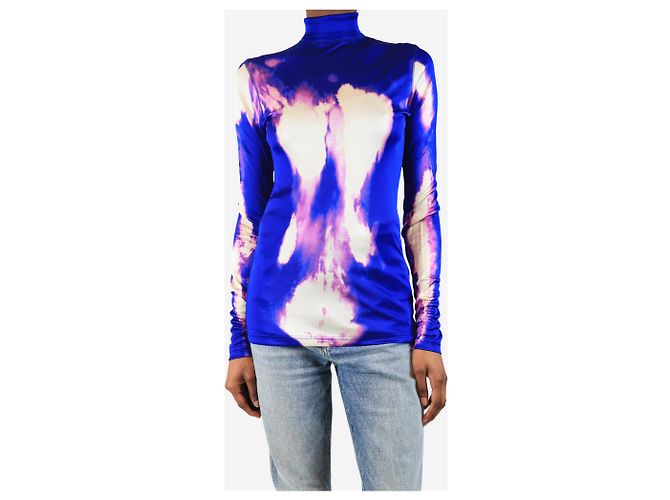 Phoebe Philo Purple printed high-neck top - size XS - view 3