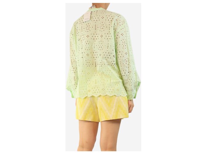 Baum und Pferdgarten Grüne Broderie-Anglaise-Bluse - Größe UK 10 - Ansicht 2