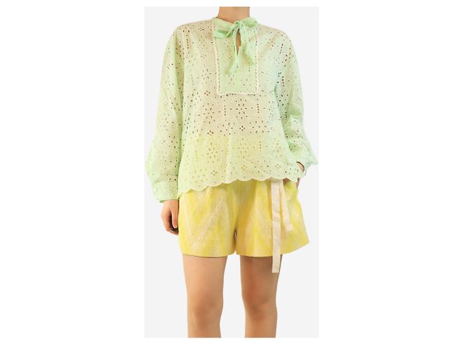 Baum und Pferdgarten Grüne Broderie-Anglaise-Bluse - Größe UK 10 - Ansicht 3