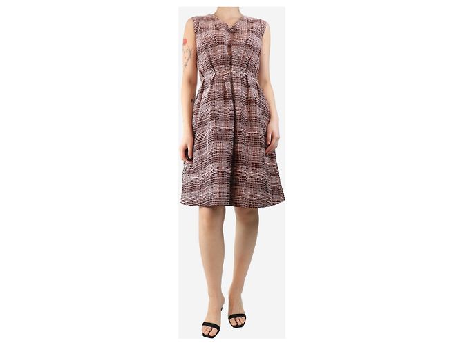 Marni Rosa ärmelloses Midikleid mit Raffung - Größe UK 8 Pink - Ansicht 3