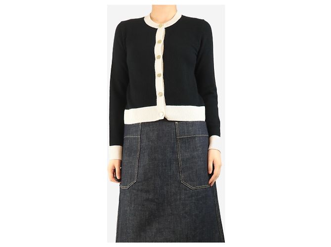 Autre Marque Schwarze Kaschmir-Cardigan - Größe S - Ansicht 3