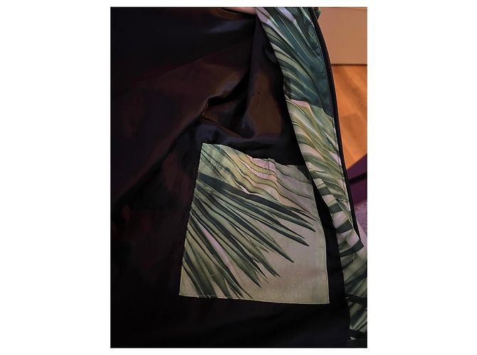 Just Cavalli Damen Jacke mit Palmenprint Mehrfarben Grün Lila - Ansicht 10