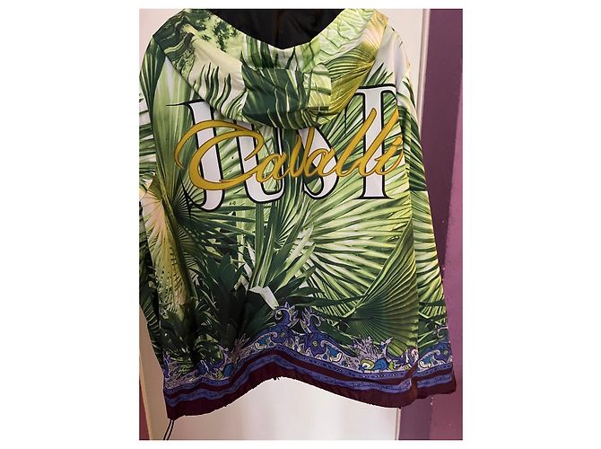 Just Cavalli Damen Jacke mit Palmenprint Mehrfarben Grün Lila - Ansicht 6