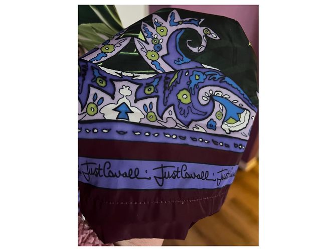 Just Cavalli Damen Jacke mit Palmenprint Mehrfarben Grün Lila - Ansicht 9
