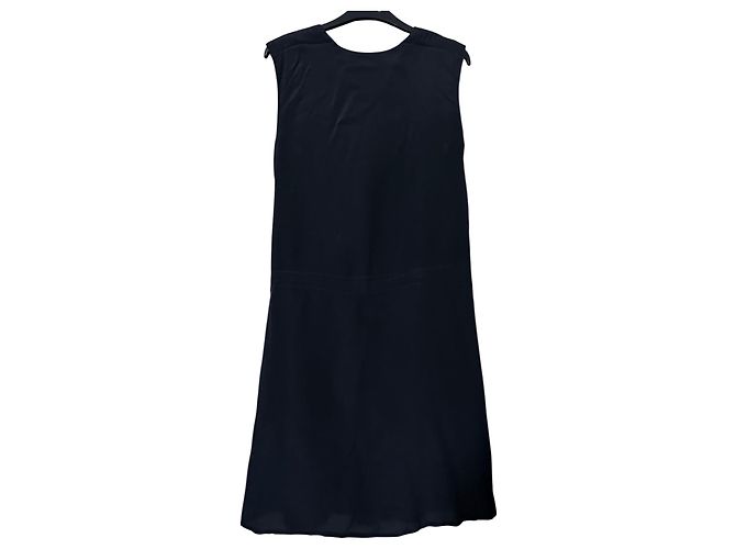 Autre Marque Naja Lauf Seiden Midi Kleid schwarz grau - Ansicht 2