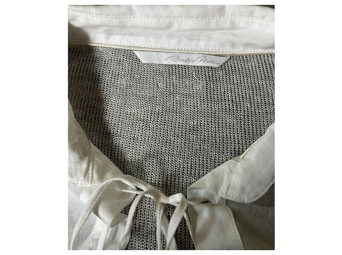 Autre Marque Top de lino Brebis Noir Gris Blanco - vista 5