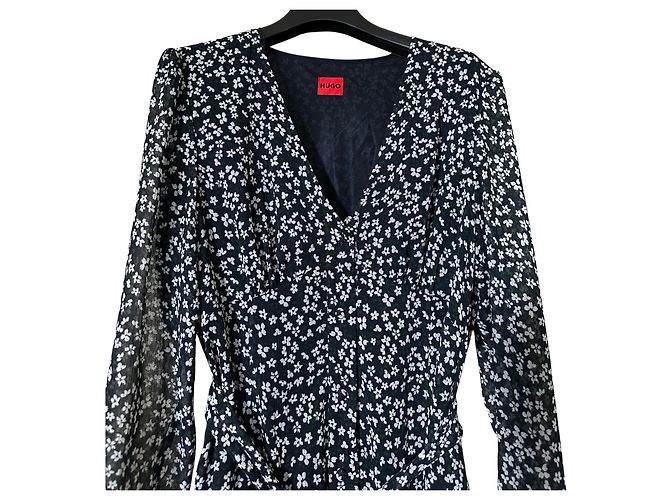 Hugo Boss Kleid Mehrfarbig Polyester Größe 36 Mehrfarben - Ansicht 2