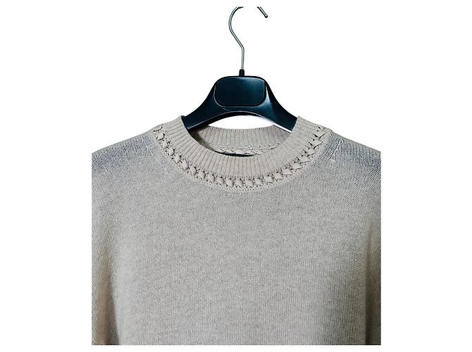 Suéter Theory de cashmere e seda bege - vista 2