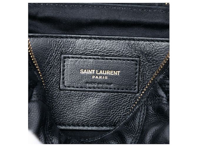 Borsa Vanity trapuntata Grain de Poudre nera Saint Laurent 80s Nero - vista 5