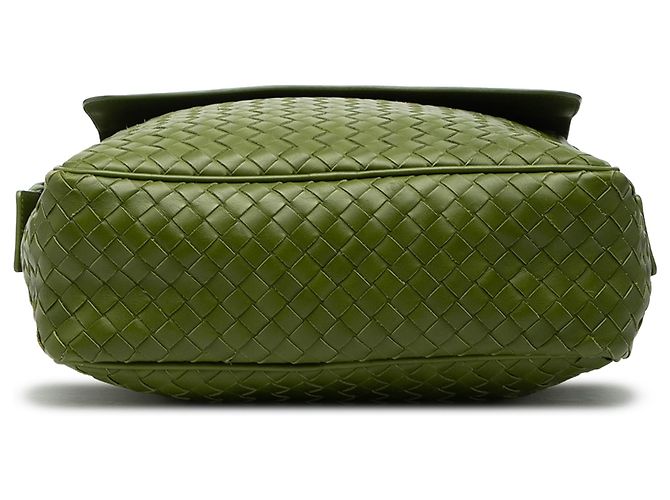 Borsa a tracolla in nappa intrecciato verde Bottega Veneta - vista 3