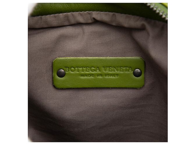 Borsa a tracolla in nappa intrecciato verde Bottega Veneta - vista 5