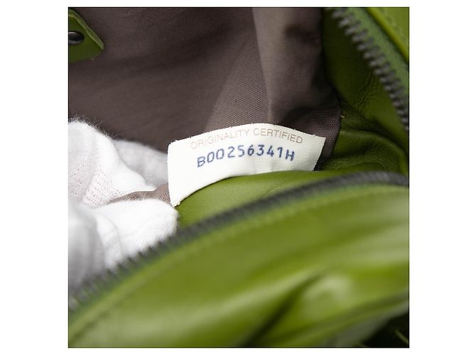 Borsa a tracolla in nappa intrecciato verde Bottega Veneta - vista 6
