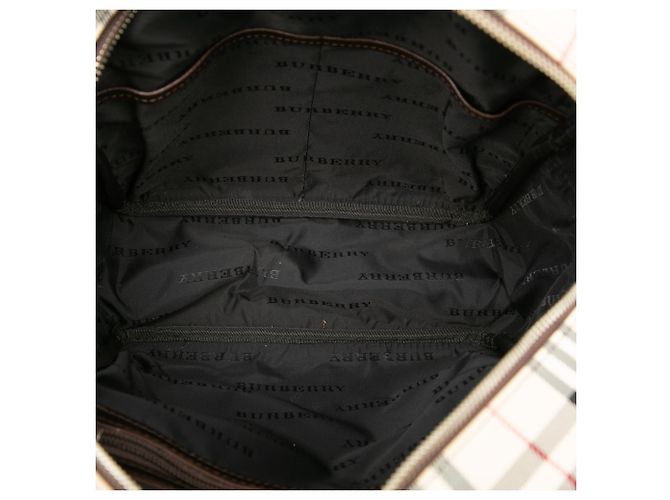 Burberry Beiger Hauscheck-Canvas-Handtasche - Ansicht 4