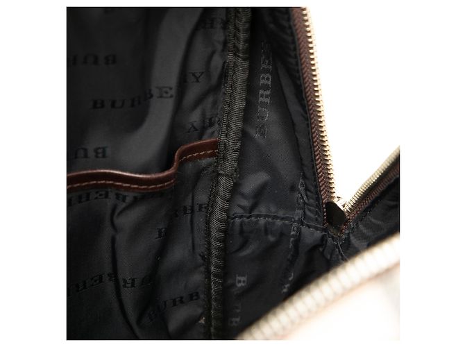 Burberry Beiger Hauscheck-Canvas-Handtasche - Ansicht 6
