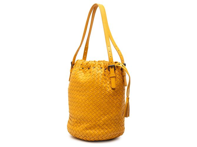 Oranger Nappa Intrecciato Zugbeutel von Bottega Veneta - Ansicht 2