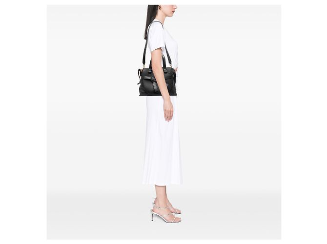 LOEWE Black Small Leather Gate Top Handle Bag - view 9