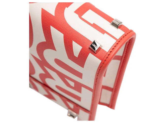 Fendi Mini Borsa Sunshine Shopper in Pelle Bianca Marc Jacobs Bianco - vista 7