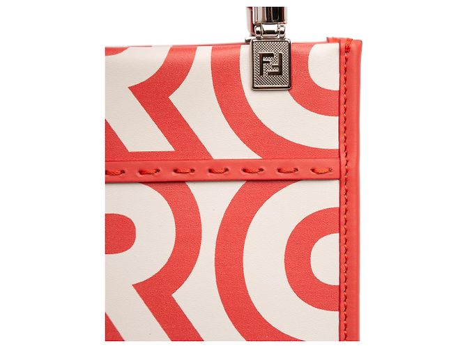 Fendi Mini Borsa Sunshine Shopper in Pelle Bianca Marc Jacobs Bianco - vista 9