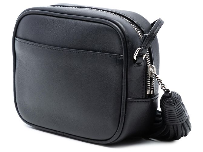 Borsa a tracolla mini in nappa nera ricamata Love di Saint Laurent Nero - vista 2