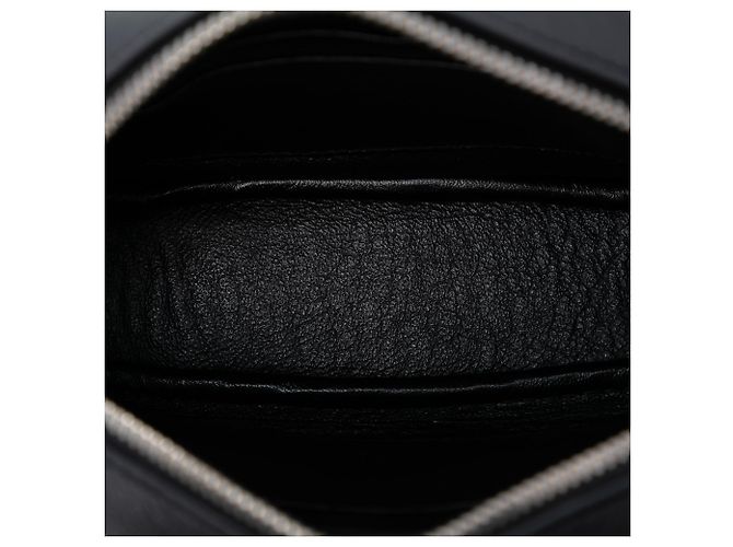 Borsa a tracolla mini in nappa nera ricamata Love di Saint Laurent Nero - vista 4