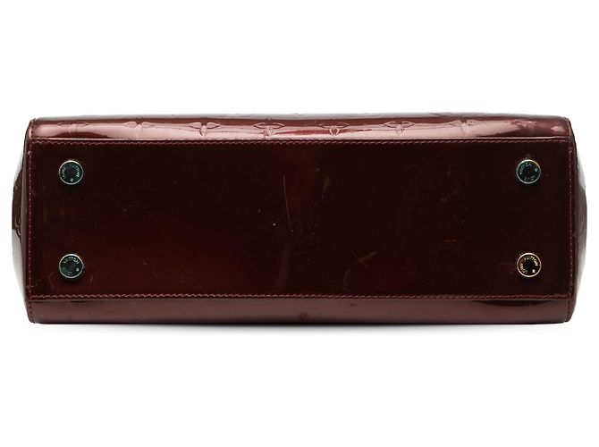 Louis Vuitton Borsa Brea MM in Vernis Monogram Rosso Bordò - vista 3