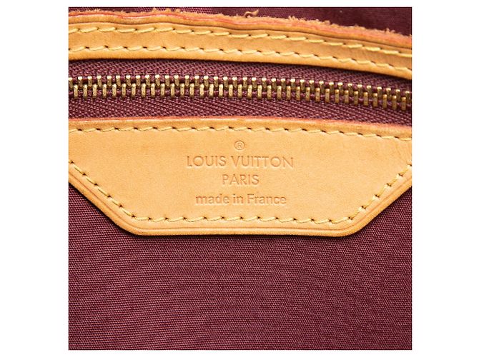 Louis Vuitton Borsa Brea MM in Vernis Monogram Rosso Bordò - vista 5