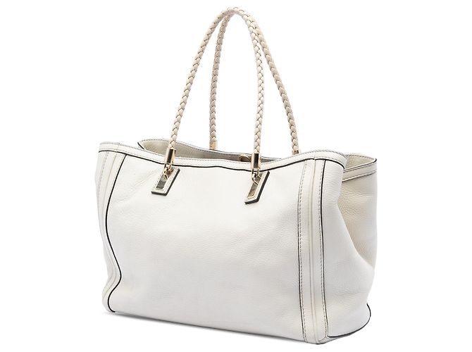 Gucci Bella Medium Leder Tote in Weiß Roh - Ansicht 2