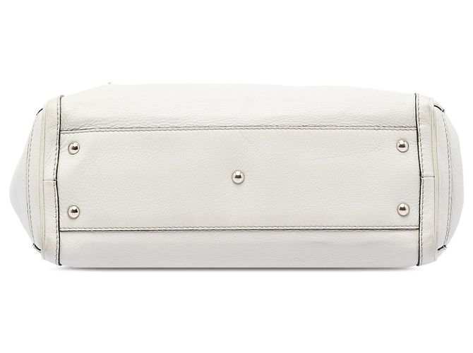 Gucci Bella Medium Leder Tote in Weiß Roh - Ansicht 3