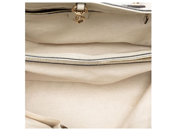 Gucci Bella Medium Leder Tote in Weiß Roh - Ansicht 4