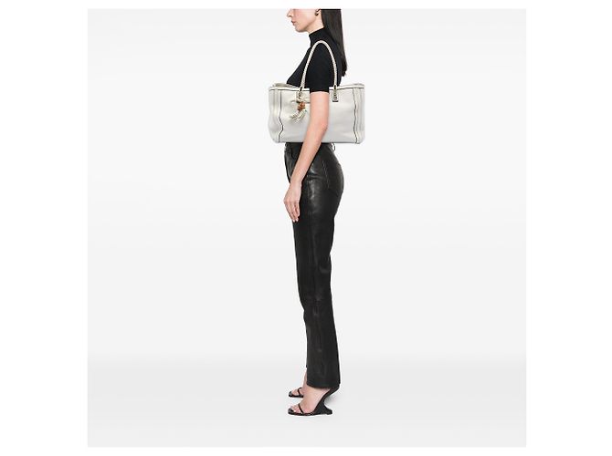 Gucci Bella Medium Leder Tote in Weiß Roh - Ansicht 7