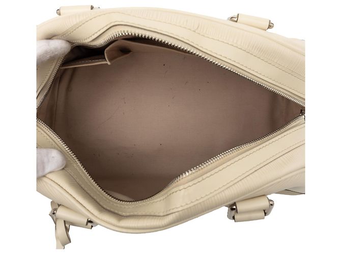 Borsa Bowling Montaigne PM Epi Bianco Louis Vuitton - vista 4