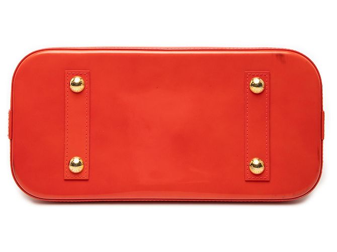 Louis Vuitton Alma PM in Vernis Monogram Arancione - vista 3