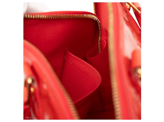 Louis Vuitton Alma PM in Vernis Monogram Arancione - vista 6