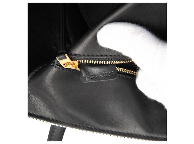 Céline Celine Graue kleine bicolor Canvas- und Kalbsleder-Krawattenknoten-Handtasche - Ansicht 6