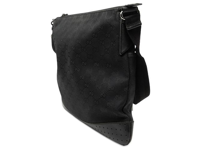 Bolsa transversal Gucci em lona GG preta Preto - vista 2