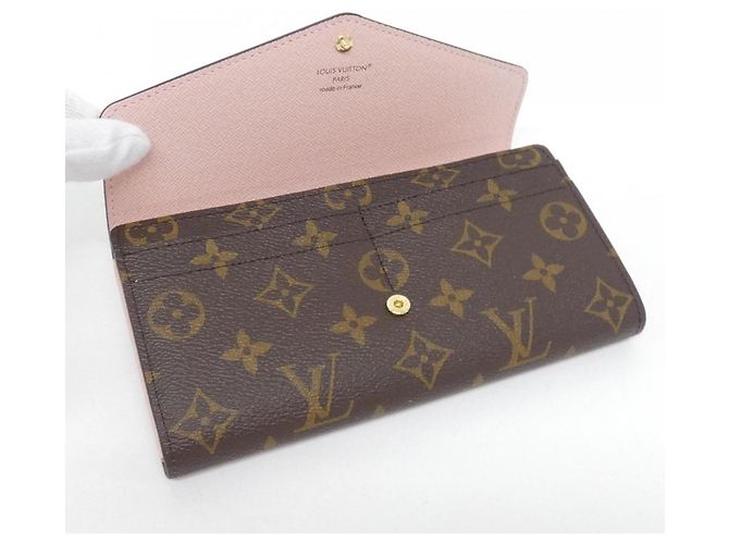 Portafoglio Sarah Monogram Louis Vuitton Marrone Rosa - vista 4