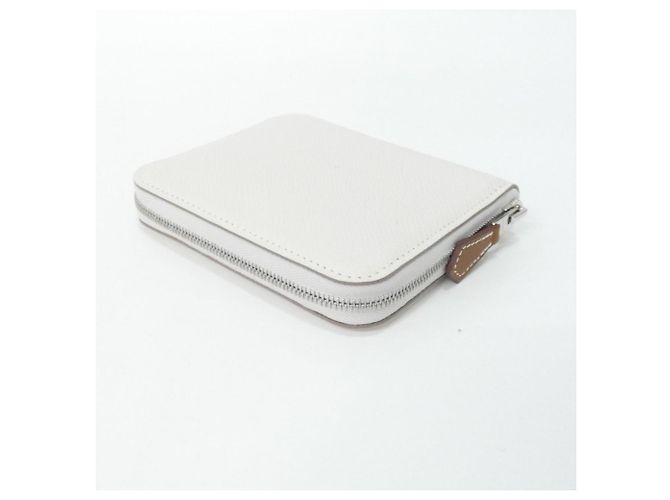 Billetera compacta de seda MORS & CO de Hermès Blanco Roja - vista 2