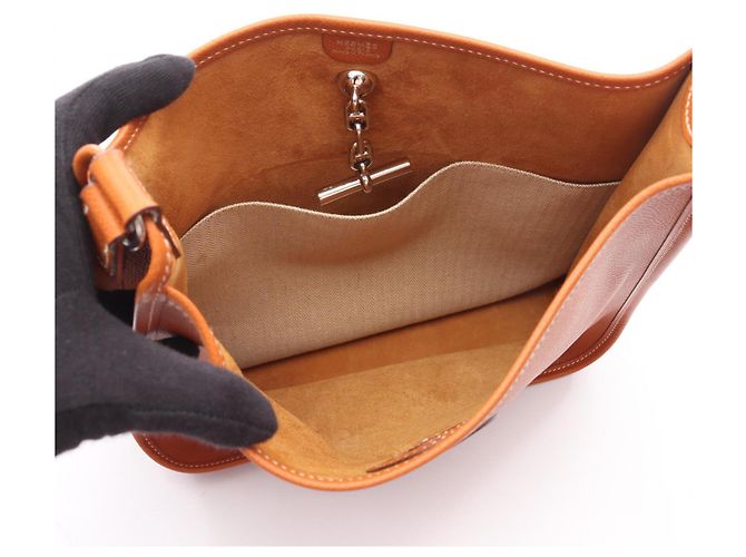 Borsa a Spalla in Pelle Vespa PM di Hermès Marrone - vista 3