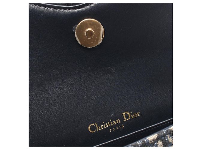 Borsa Saddle Christian Dior Beige Blu navy - vista 5