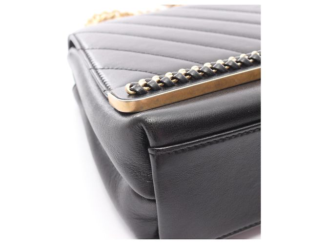 Borsa a Spalla V-Stitch di Chanel Nero - vista 10