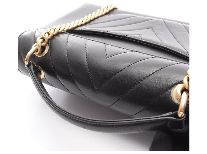 Borsa a Spalla V-Stitch di Chanel Nero - vista 14