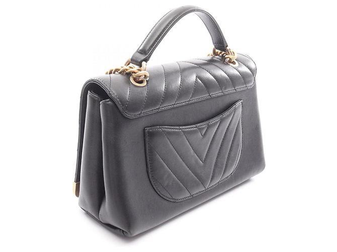 Borsa a Spalla V-Stitch di Chanel Nero - vista 2