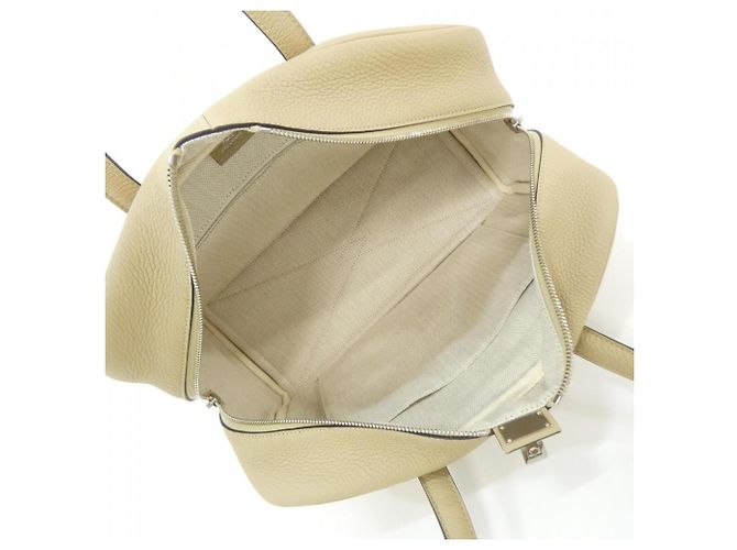 Borsa Boston Hermès Victoria II Fourre-Tout 35 cm Beige - vista 9